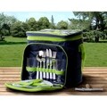 Insulated Picnic Basket Set (Blue & Green)