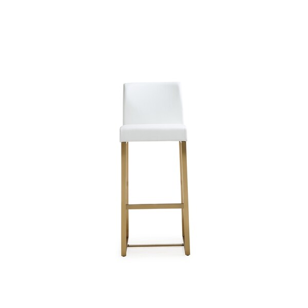 Denmark White Gold Steel Barstool (Set of 2)