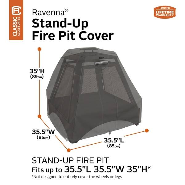 Shop Classic Accessories Ravenna Stand Up Fire Pit Cover On