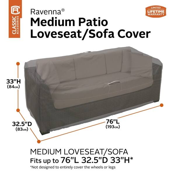 Shop Classic Accessories Ravenna Water Resistant 76 Inch Patio Sofa Loveseat Cover Overstock 18611930
