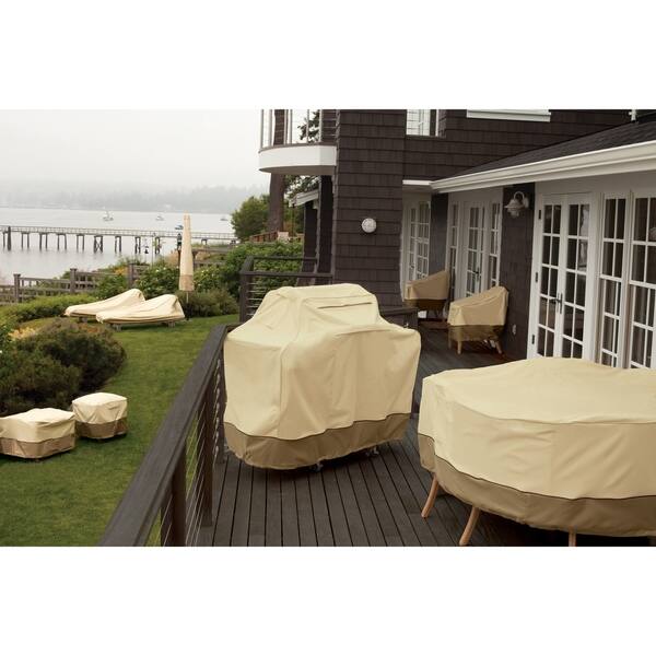 Shop Black Friday Deals On Classic Accessories Veranda Water Resistant 88 Inch Rectangular Oval Patio Table Chair Set Cover With Umbrella Hole Overstock 18611966