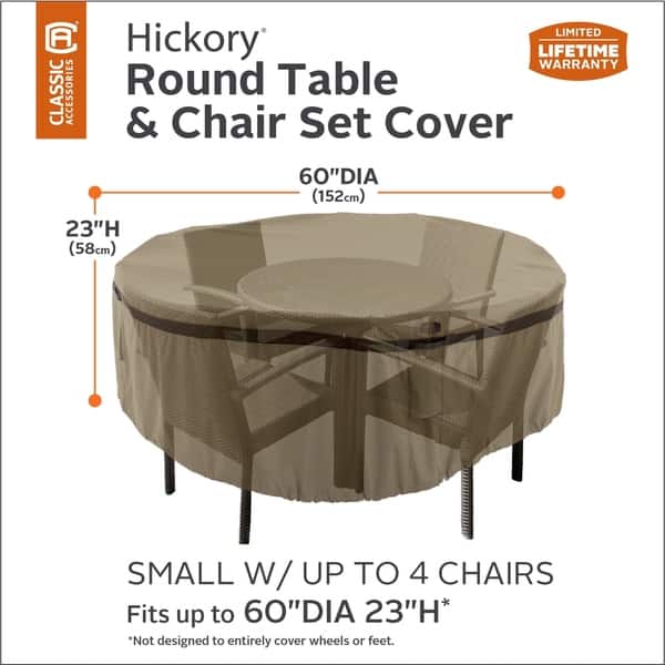 Clic Accessories Hickory Heavy Duty Round Patio Table Hickory Heavy Duty Round Patio Table