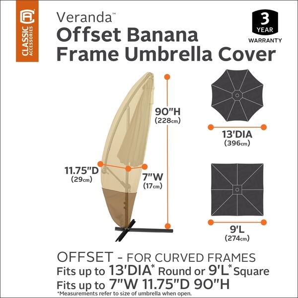 Shop Classic Accessories Veranda Offset Banana Frame Patio Umbrella Cover On Sale Overstock 18612144