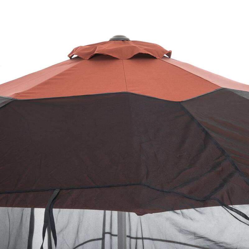 Classic Accessories Water-Resistant 9 Foot Universal Round Patio Umbrella Insect Screen Canopy
