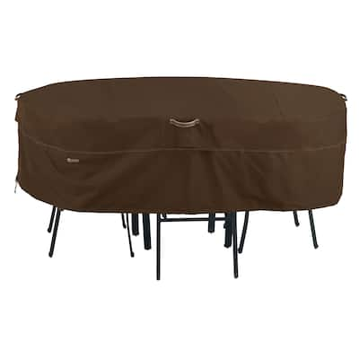 Classic Accessories Madrona Waterproof 108 Inch Rectangular/Oval Patio Table & Chair Set Cover