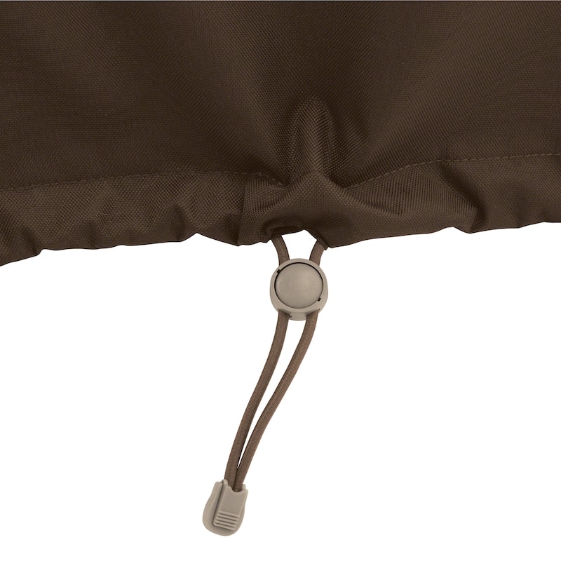 Classic Accessories Madrona Waterproof 48 Inch Rectangular Coffee Table/Ottoman Cover - Dark Cocoa