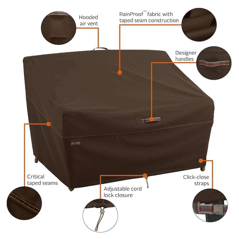 Classic Accessories Madrona Waterproof 58 Inch Patio Loveseat Cover