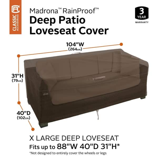 Shop Classic Accessories Madrona Rainproof Deep Seated Patio