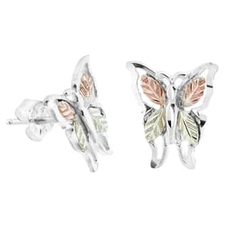 Tri Color Stud Earrings Find Great Jewelry Deals Ping At Black Hills Gold On Silver Erfly Earrings