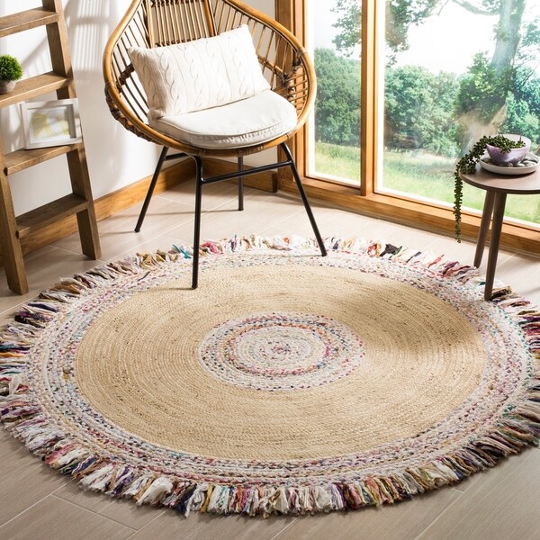 Safavieh Hand-Woven Cape Cod Ivory/ Light Beige Jute Rug - 4' Round