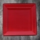 preview thumbnail 2 of 3, 16 Piece Square Beaded Stoneware Dinnerware by Lorren Home Trends, Red