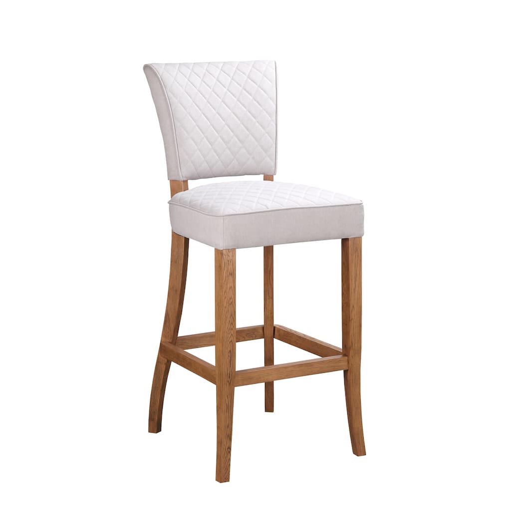Aurelle Home Light Grey Upholstered Contemporary Bar Stool