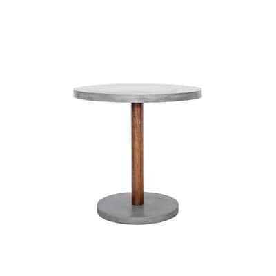 Aurelle Home Dark Grey Stone Outdoor Counter Table