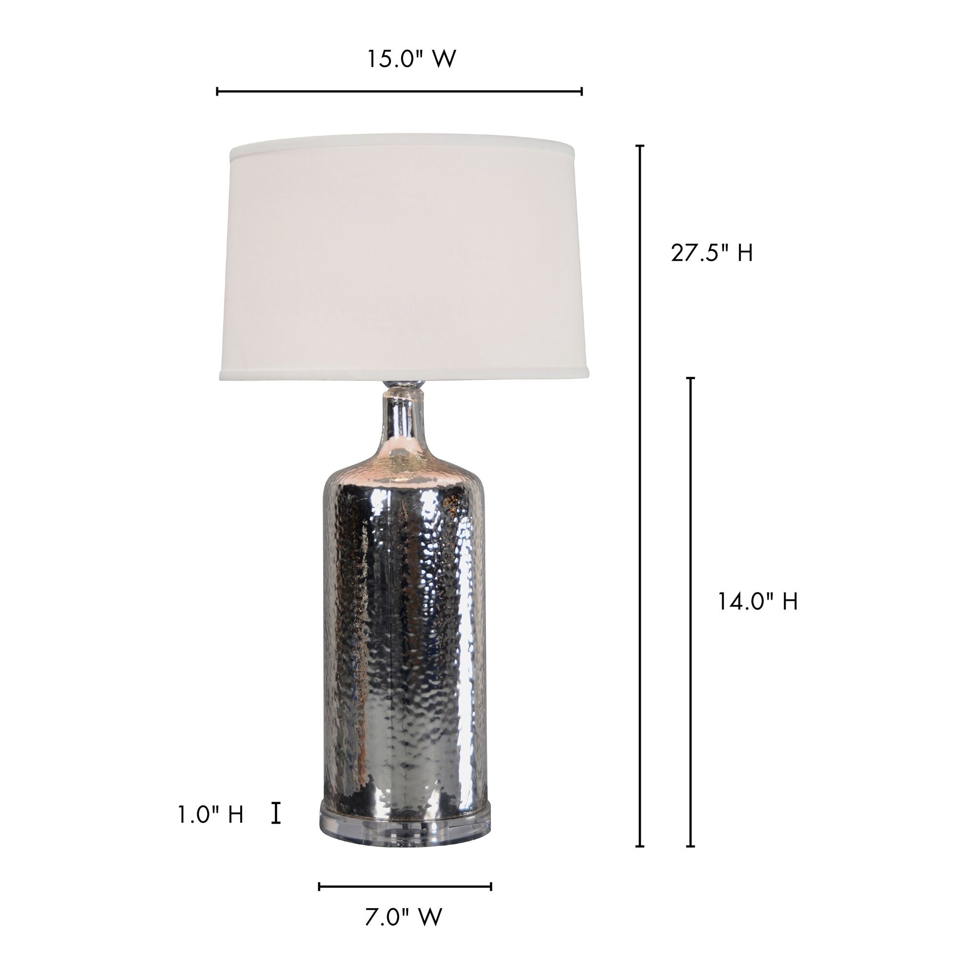 hammered table lamp