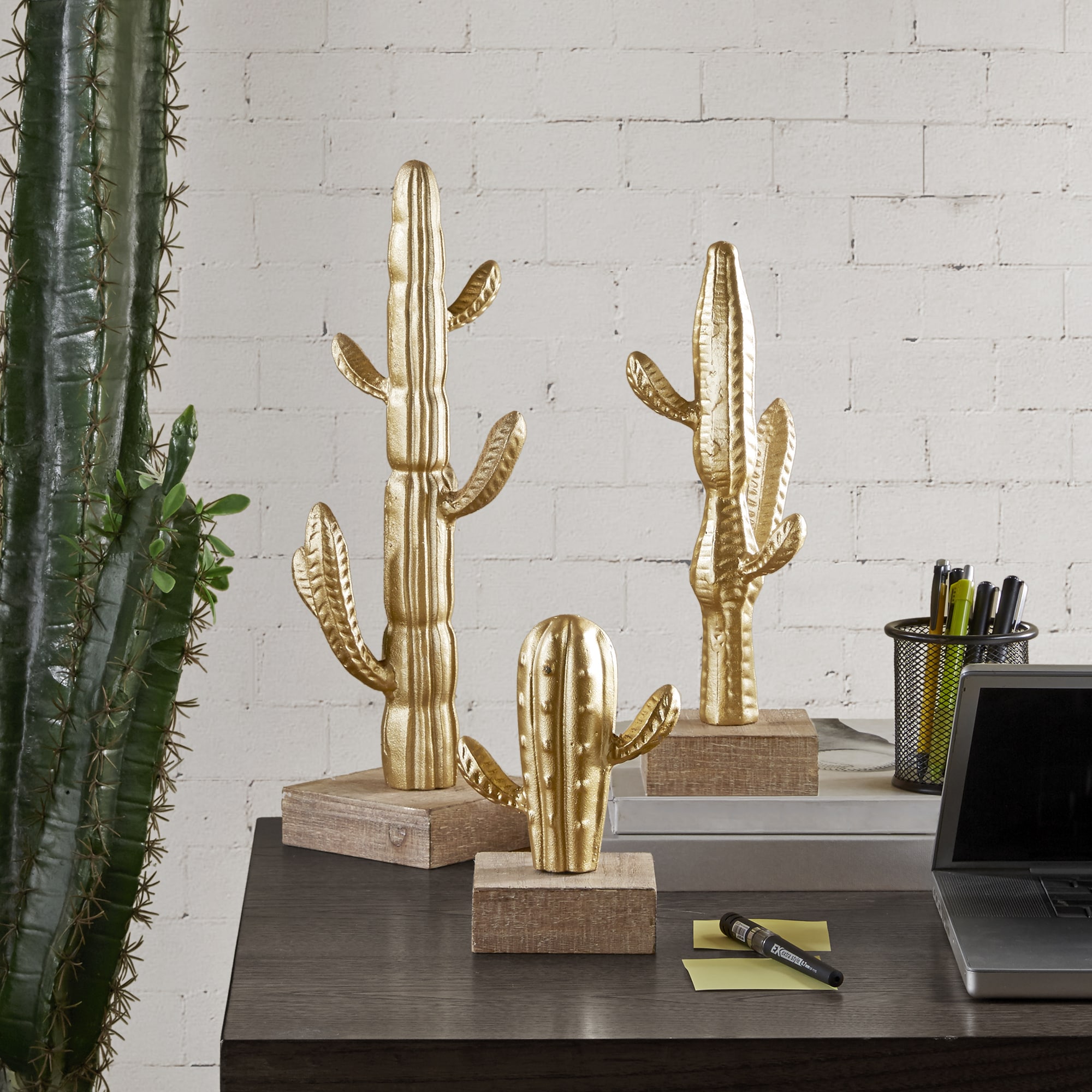 Madison Park Cactus Gold Decor - Large - Bed Bath & Beyond - 18615318