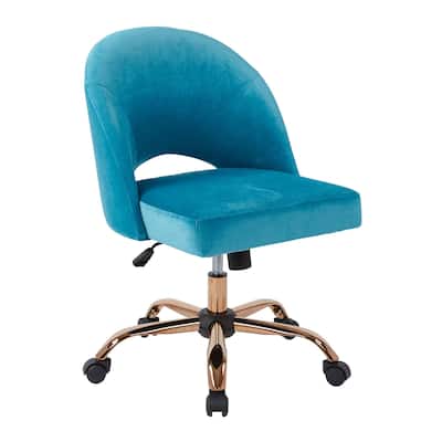 Porch & Den Jenkins Office Chair with Rose Gold Base