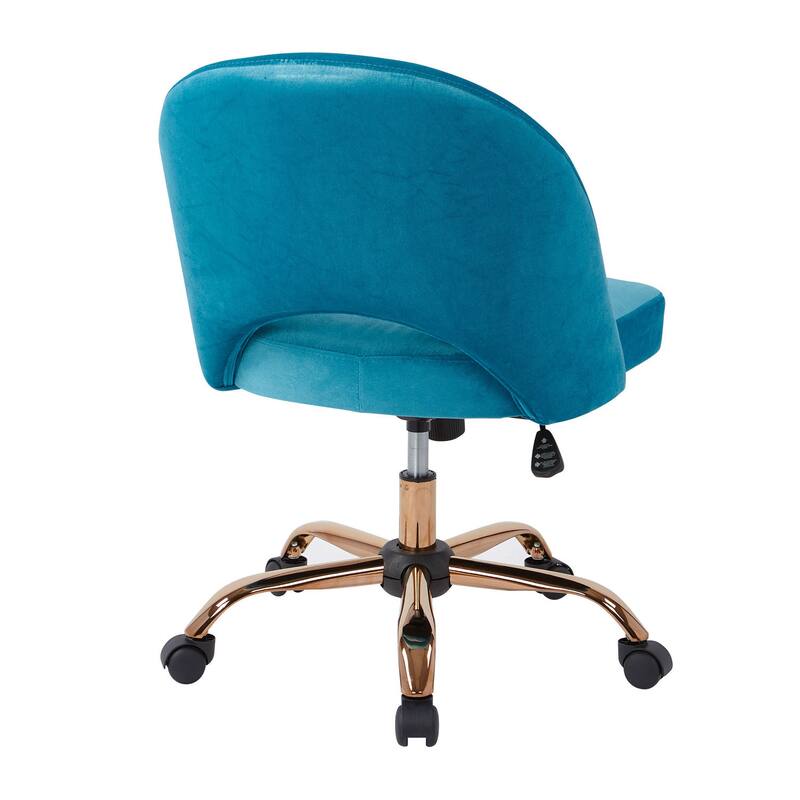 Porch & Den Jenkins Office Chair with Rose Gold Base