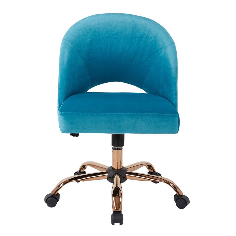 Porch & Den Jenkins Office Chair with Rose Gold Base