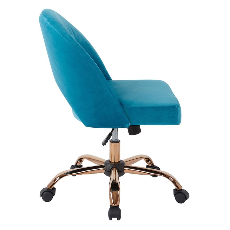 Porch & Den Jenkins Office Chair with Rose Gold Base