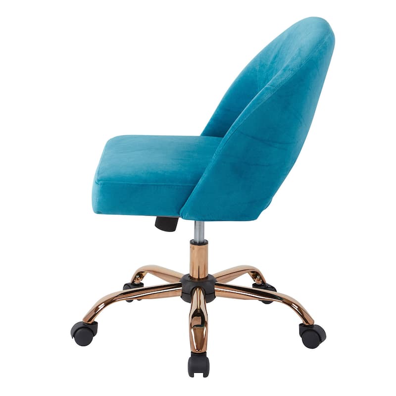 Porch & Den Jenkins Office Chair with Rose Gold Base