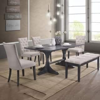 Shop Best Quality Furniture 6 Piece Traditional Dining Set With