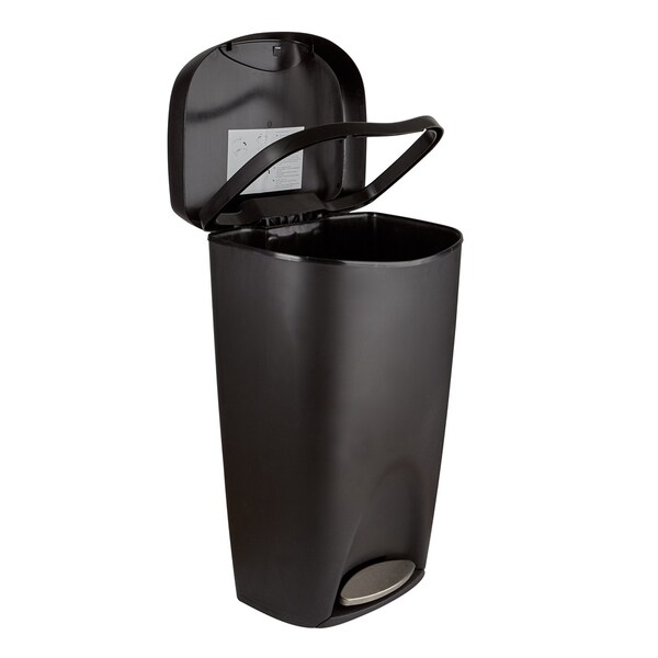Umbra Brim Large Kitchen Trash Can Stainless Steel Foot Pedal Stylish