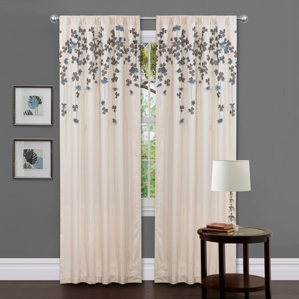 lush decor flower drops window pane