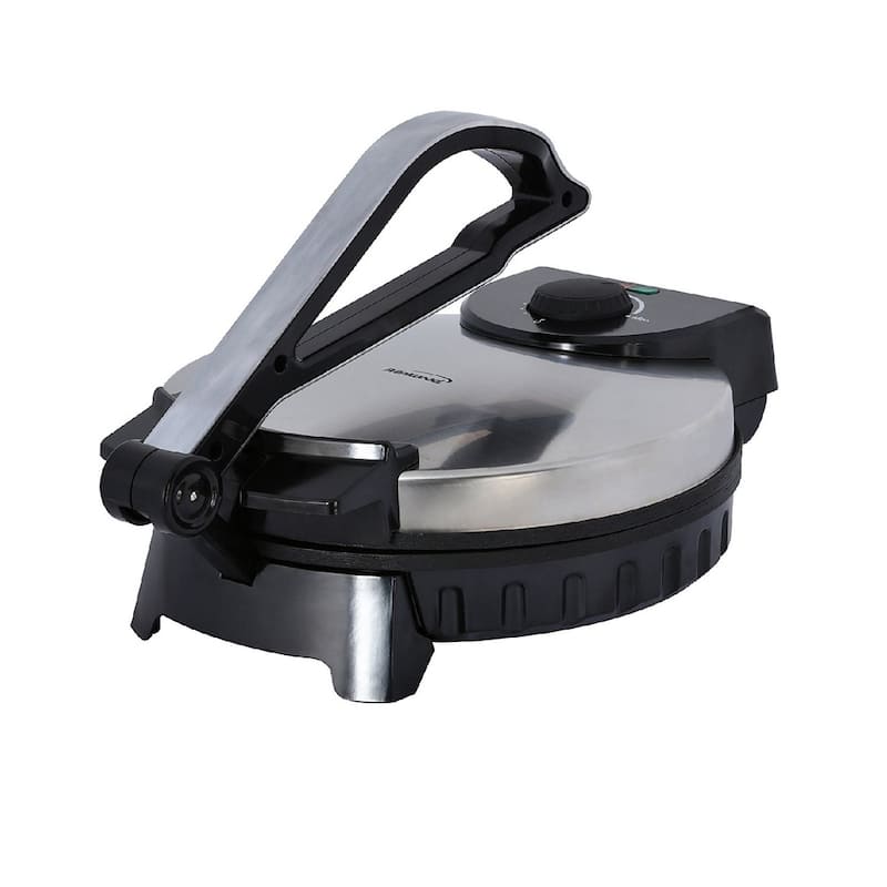 Brentwood Stainless Steel Non-Stick Electric Tortilla Maker, 10-Inch