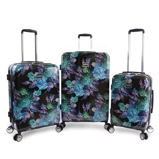 Olympia Blossom 3-piece Expandable Fashion Hardside Spinner Luggage Set ...