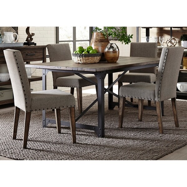 Shop Caldwell Rustic Caramel And Cream 5 Piece Upholstered