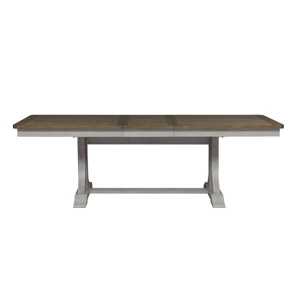 Shop Farmhouse Reimagined Antique White And Chestnut Trestle Shop Farmhouse Reimagined Antique White And Chestnut Trestle