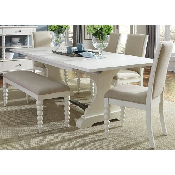 Harbor View II White Opt 6-piece Trestle Table Dining Set - Overstock