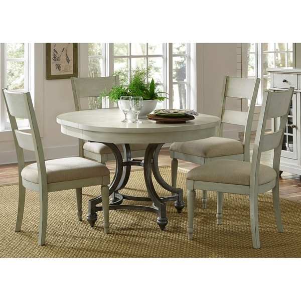 Shop Harbor View III Dove  Grey  5 piece Round Table Dining 