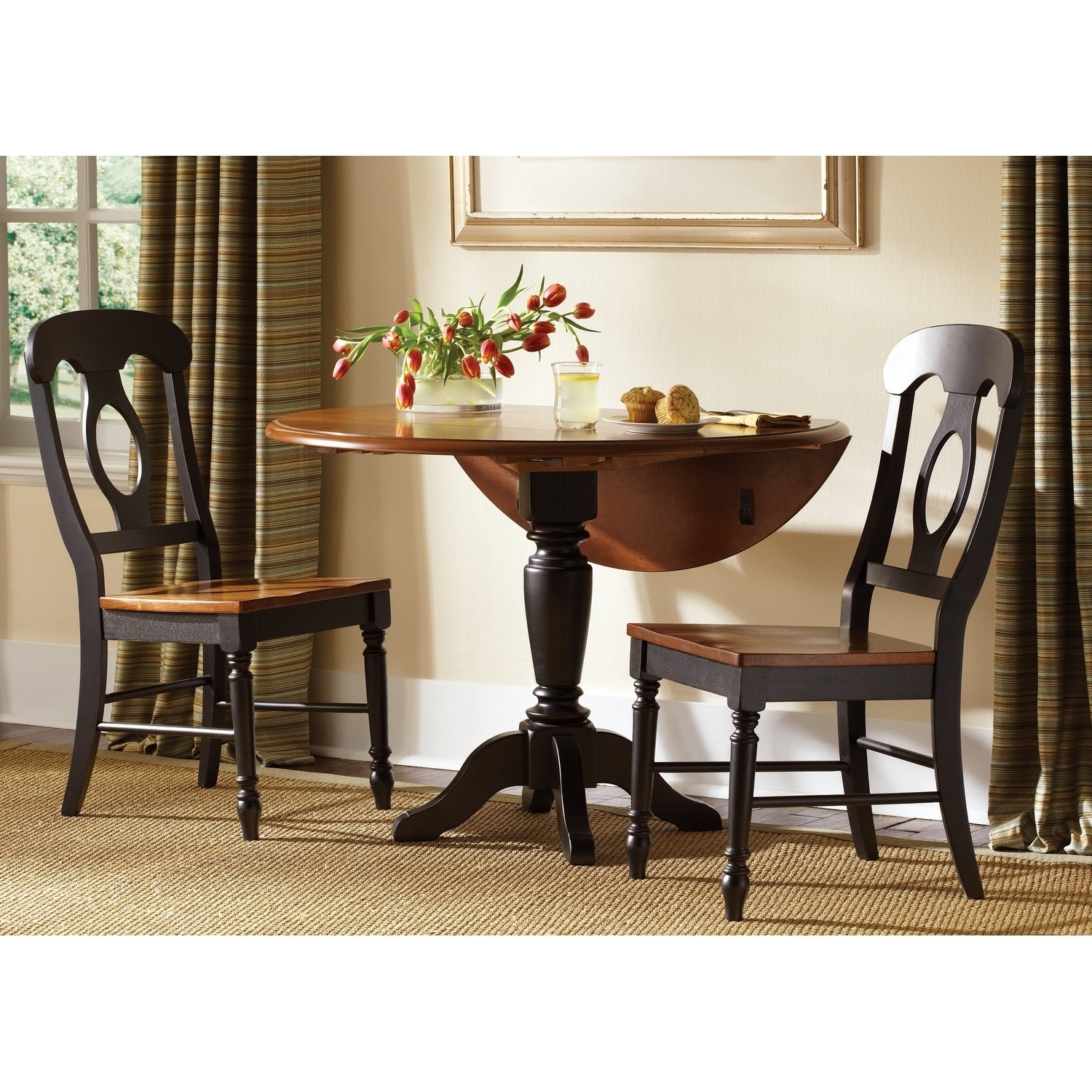 Shop Low Country Anchor Black Opt 3-piece Drop Leaf Table Dining Set