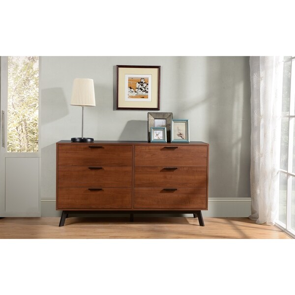 Shop Carson Carrington Odense Dresser with 6 drawers in Umber finish