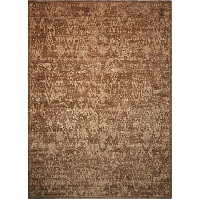 Nourison Silken Allure SLK17 Area Rug - 5' 6" x 8' - Brown - Runner/Rectangle
