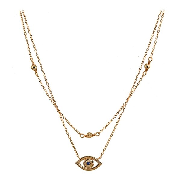 evil eye layered necklace