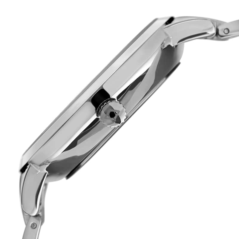 Akribos XXIV Men's Quartz Multifunction Silver-Tone Bracelet Watch