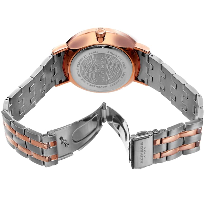 Akribos XXIV Men's Quartz Multifunction Two-Tone Bracelet Watch