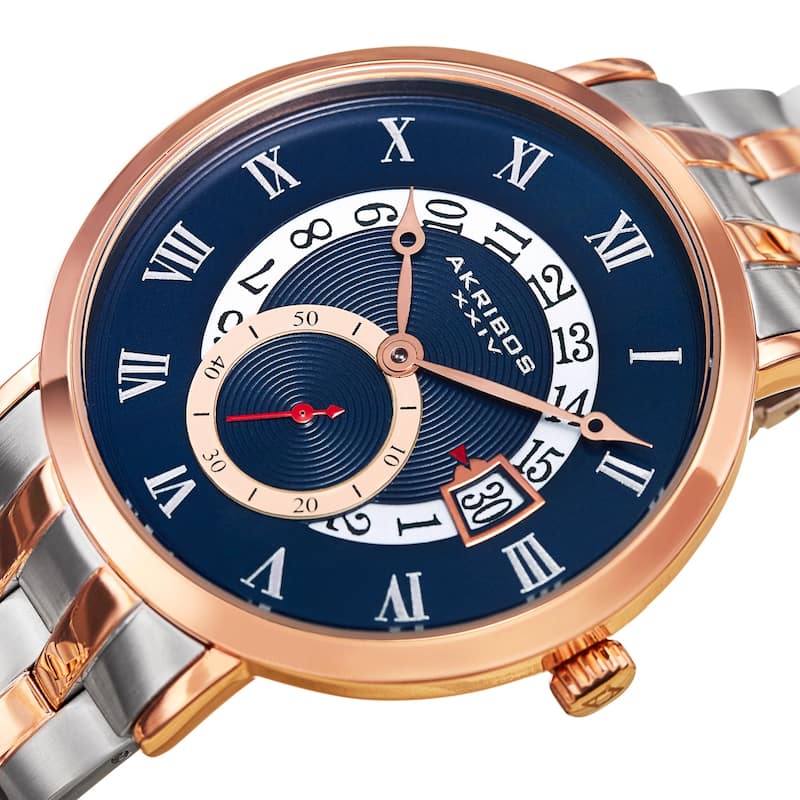 Akribos XXIV Men's Quartz Multifunction Two-Tone Bracelet Watch