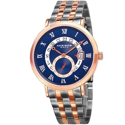 Akribos XXIV Men's Quartz Multifunction Two-Tone Bracelet Watch