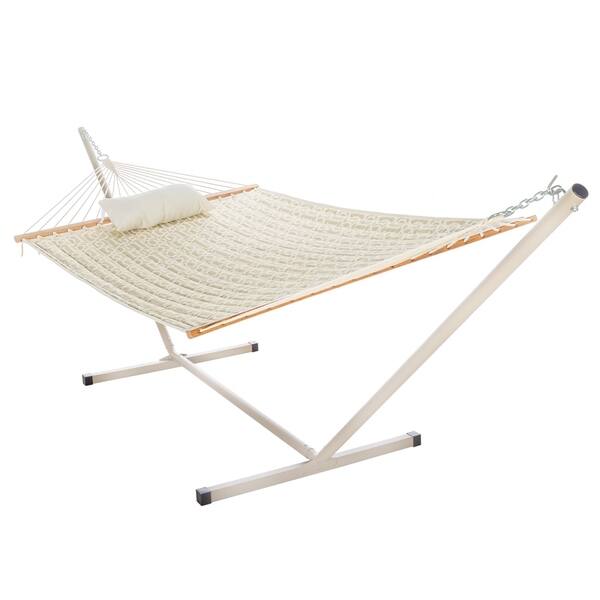 Shop Quilted Hammock Combo With Small Stand And Pillow On Sale