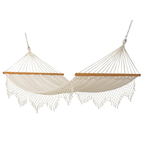 Castaway Capri Canvas Hammock with Fringe