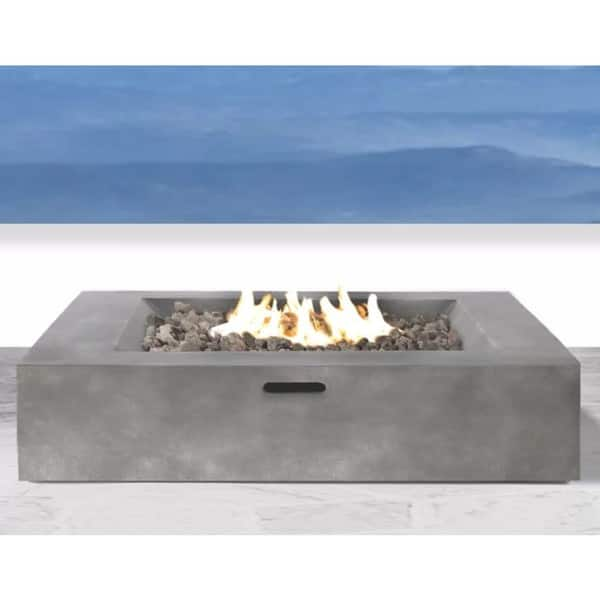 Shop Santiago Concrete Propane Fire Pit Table Charcoal