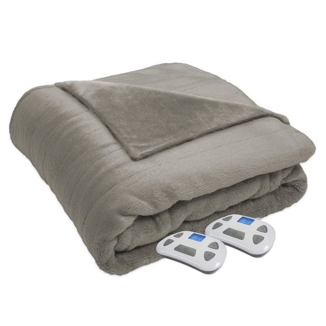 Serta Silky Plush Heated Electric Blanket - Overstock - 18654814