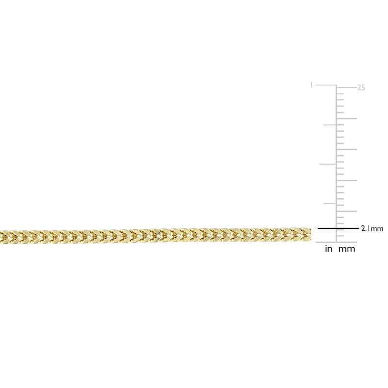 Miadora 10k Yellow Gold Franco Link 20-Inch Men's Chain