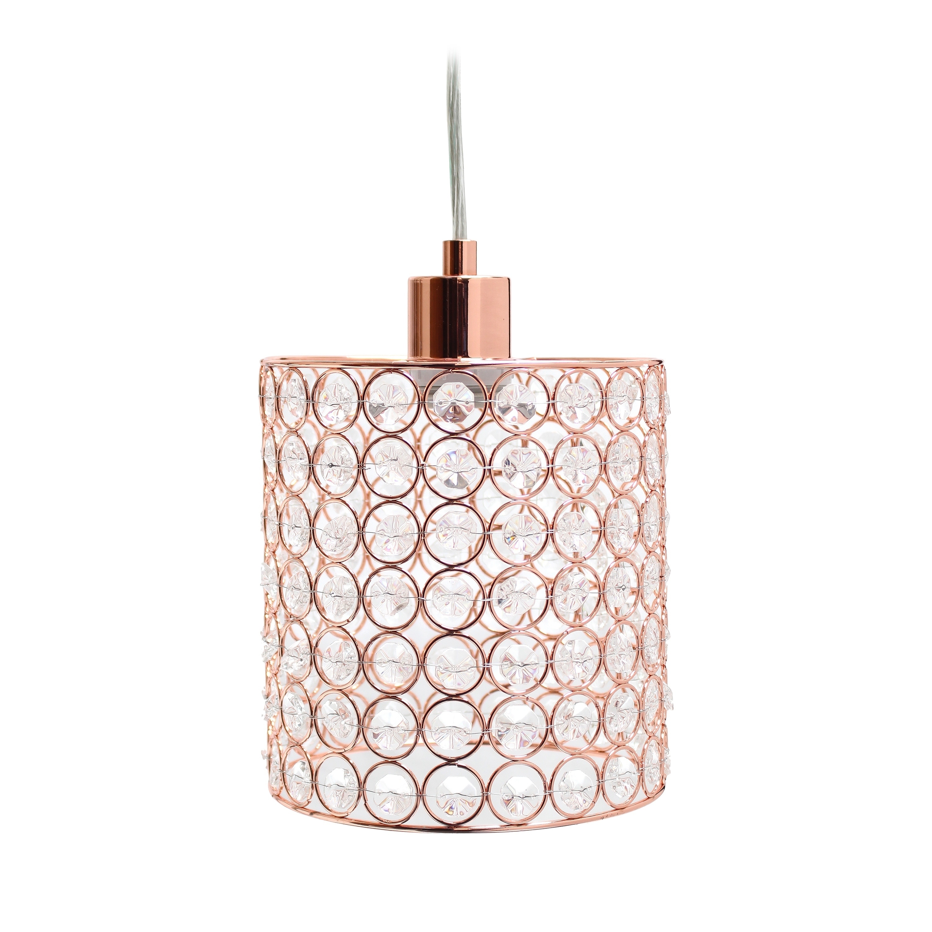 crystal cylinder pendant light