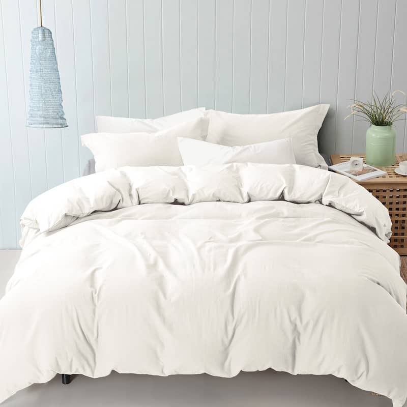Modern Threads Linen-Cotton Blend 3-Piece Duvet Set