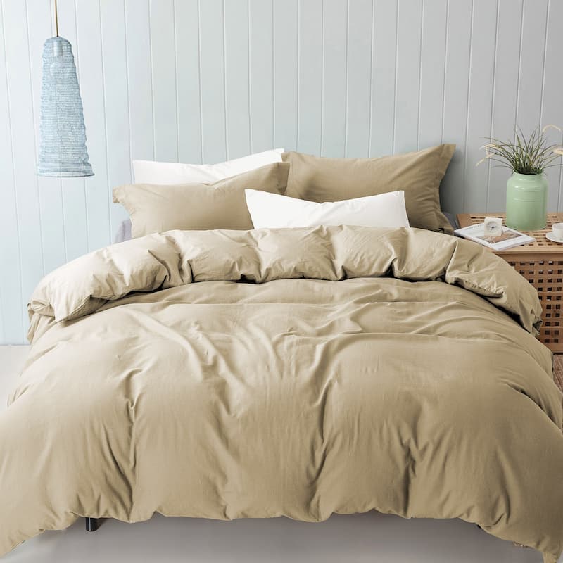 Modern Threads Linen-Cotton Blend 3-Piece Duvet Set