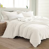 Amrapur Overseas Linen-Cotton Blend 3-Piece Duvet Set
